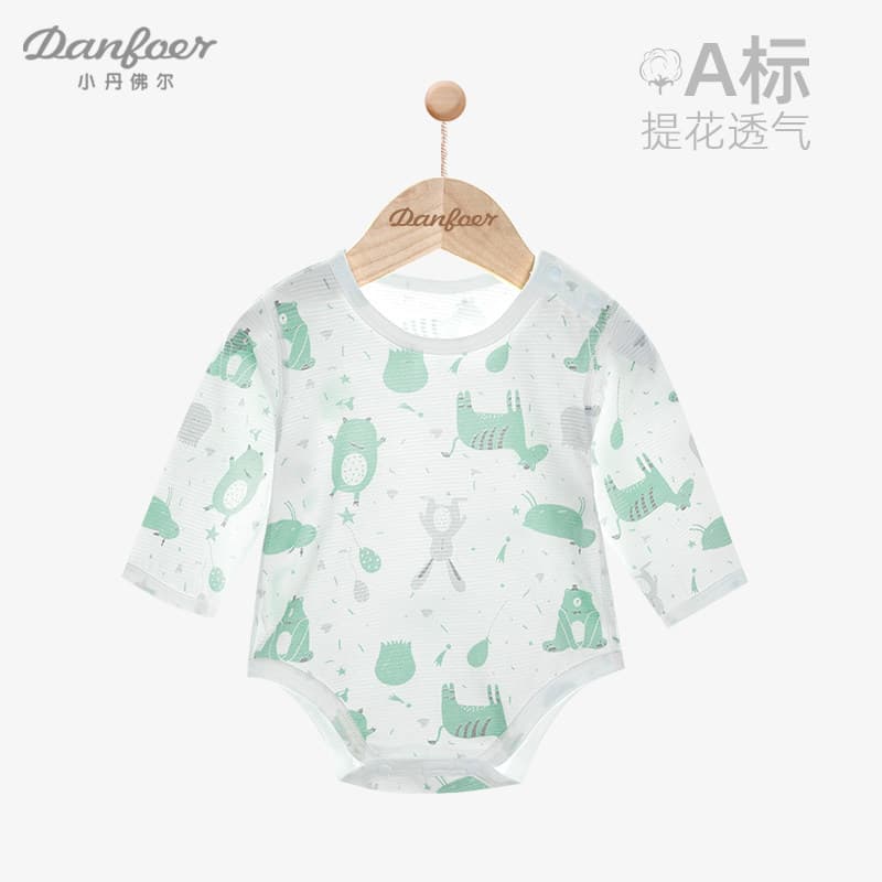 Bebê triângulo macacão verão estilo fino pijamas roupas do bebê de manga comprida macacão recém-nascido puro algodão mac