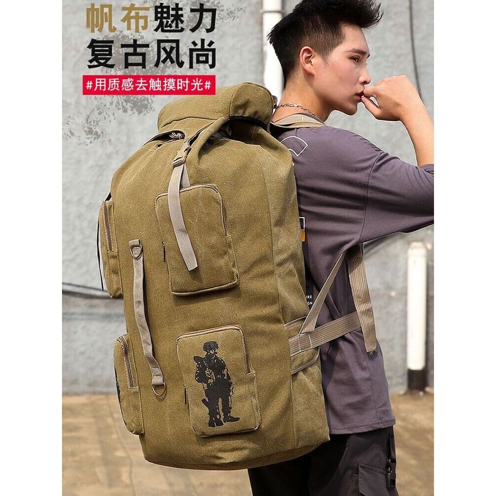 100L Retro mochila masculina na moda lazer grande capacidade saco de viagem de negócios saco de bagagem de viagem mochil