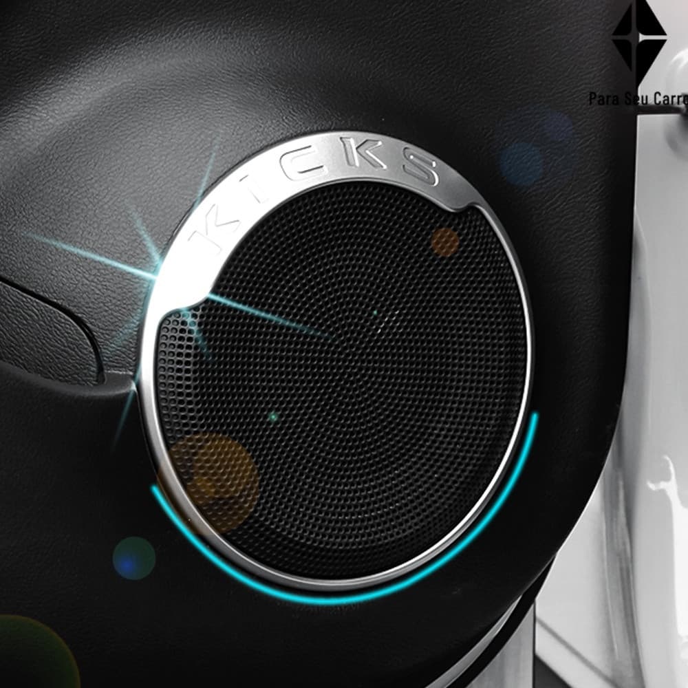 Para Nissan Kicks 2017 2018 2019 2020 2021 Porta Do Carro Alto-Falante Áudio Adesivo Guarnição Decoração Capa Acessórios