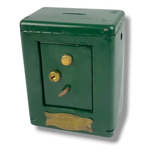 Cofrinho Miniatura Antigo - Decoração Lisa Verde