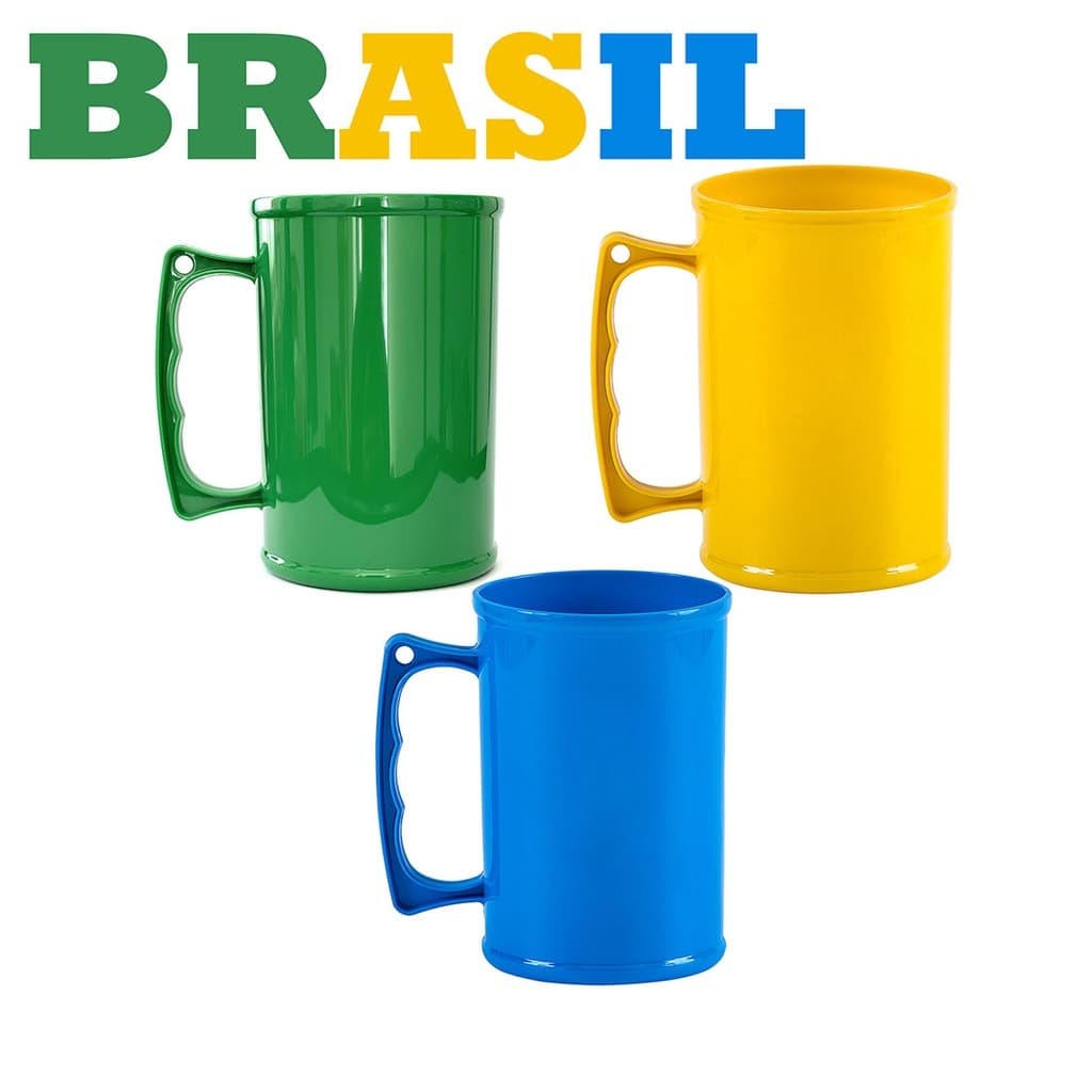 Kit 60 caneca de chopp COPA DO MUNDO brasil acrílica