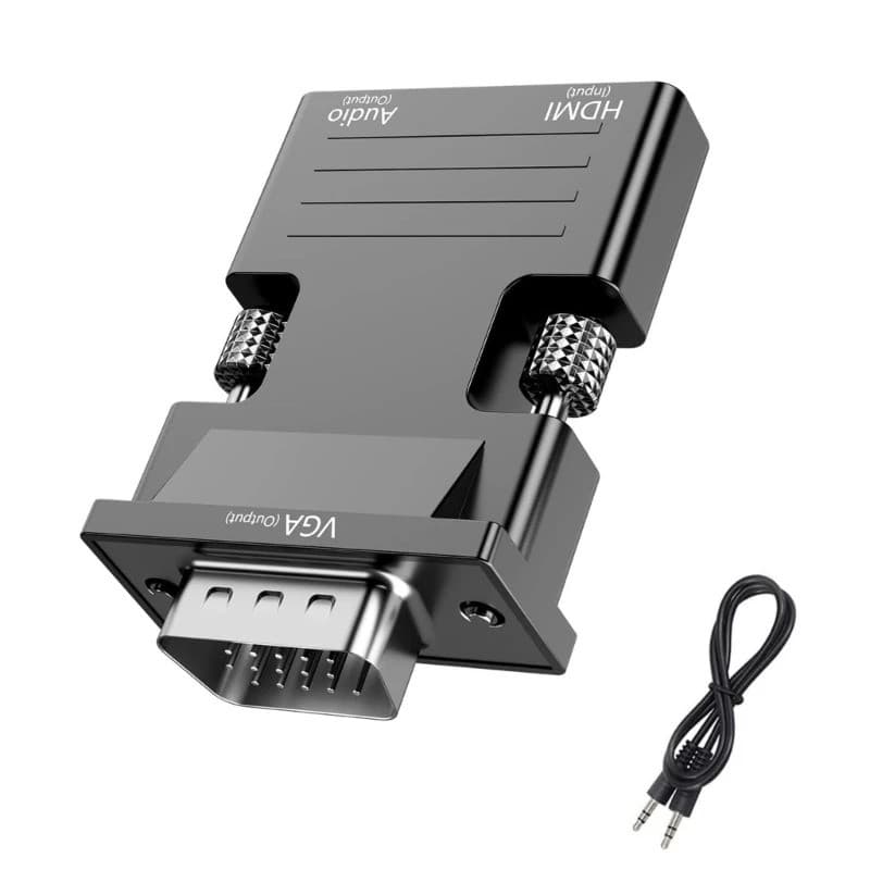 Adaptador VGA Para HDMI , Conversor 1080P , Compatível Com Fêmea , PC , Laptop , HDTV , Projetor De Filme