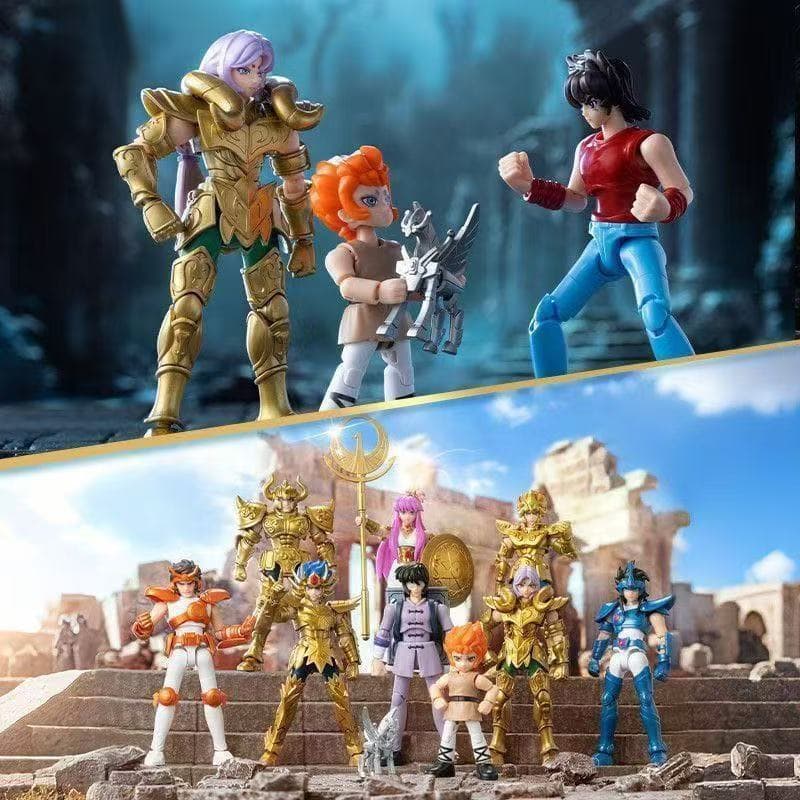 Figura de Ação Articulada Saint Seiya de 12cm, Bloco de Montar Colecionável