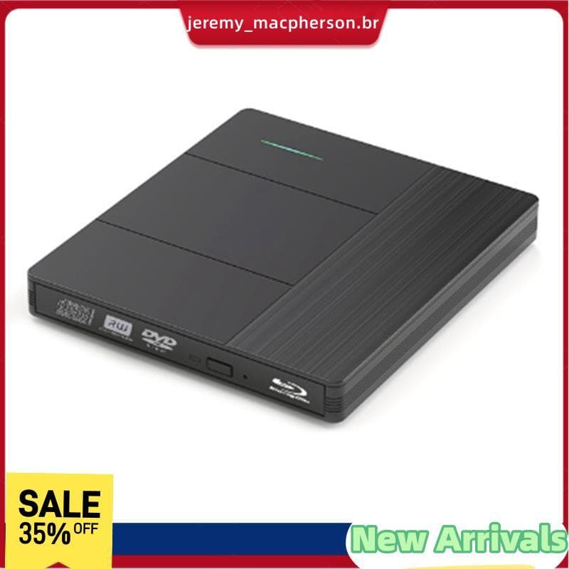 Gravador Portátil Blu-Ray DVD Burner Unidade Óptica Externa