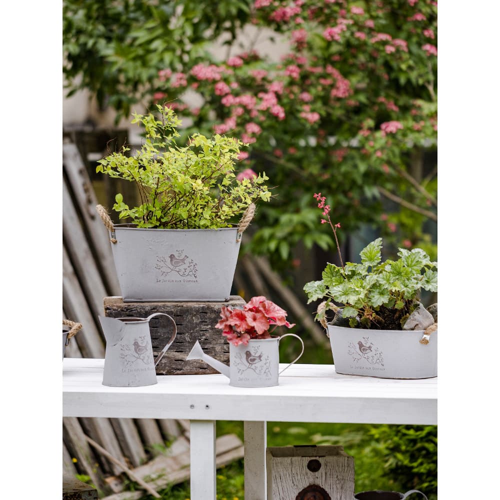 Juhan nórdico simples Metal estanho suculentas vaso de flores balde conjunto combinação Pastoral ferro flor Ware
