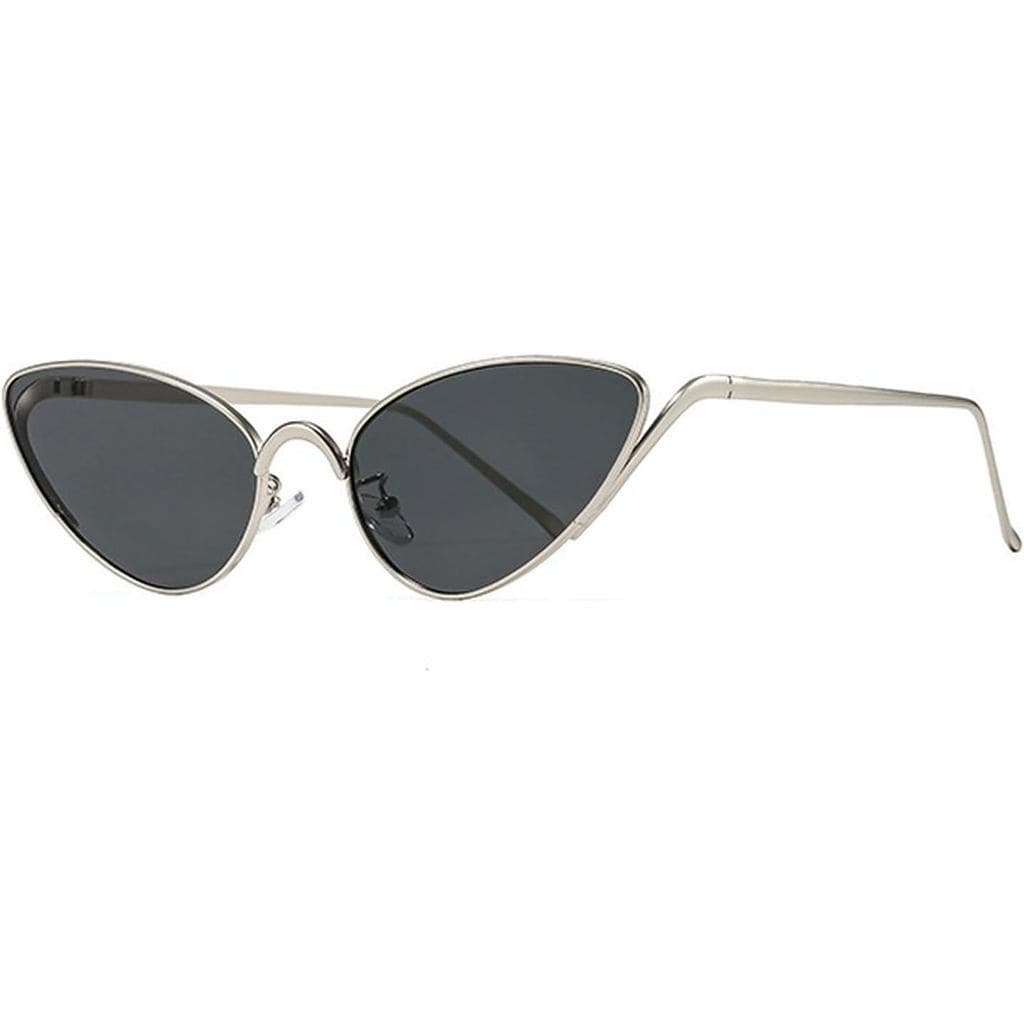 Óculos de Sol Cat Eye com Armação de Metal Vintage da Laureles para Mulheres, Óculos de Sol Dourados Champagne para Home