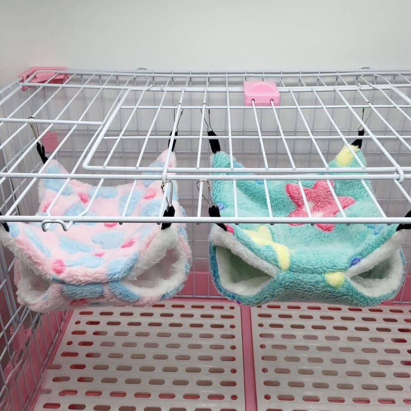 Quente Hamster Rede Rato Pendurado Cama Casa Pequena Gaiola Animal Ninho Suprimentos Para Animais De Estimação