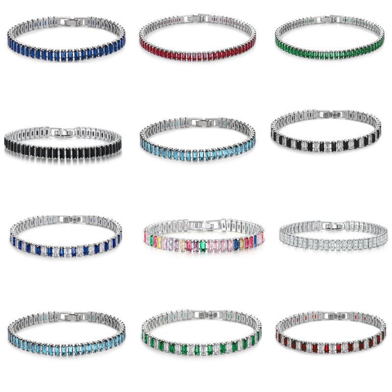 Corrente De Garra De Zircônia 2.5 * 5 Mm Pulseira De Diamante Versátil De Moda Feminina