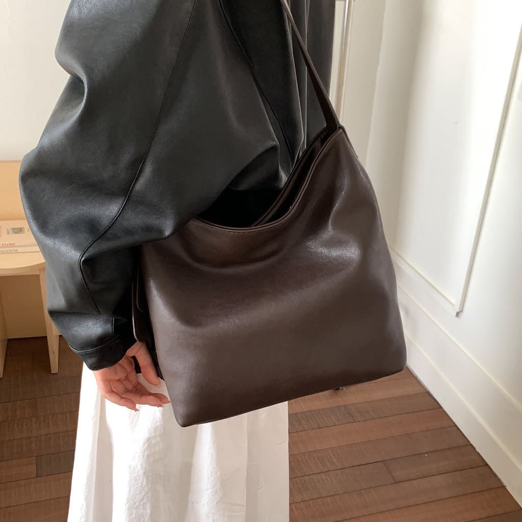 Outono inverno Retro grande capacidade sacola 2025 moda feminina Commuter na moda All-Match superfície macia High-End Sh