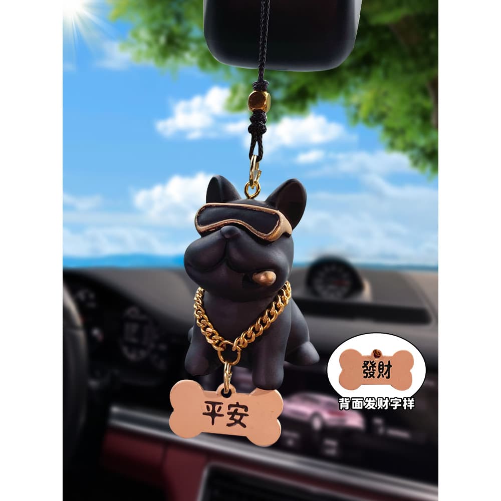 Pingente de carro Interior do carro pingente 2024 novo estilo Bulldog espelho retrovisor do carro pingente High-End ping