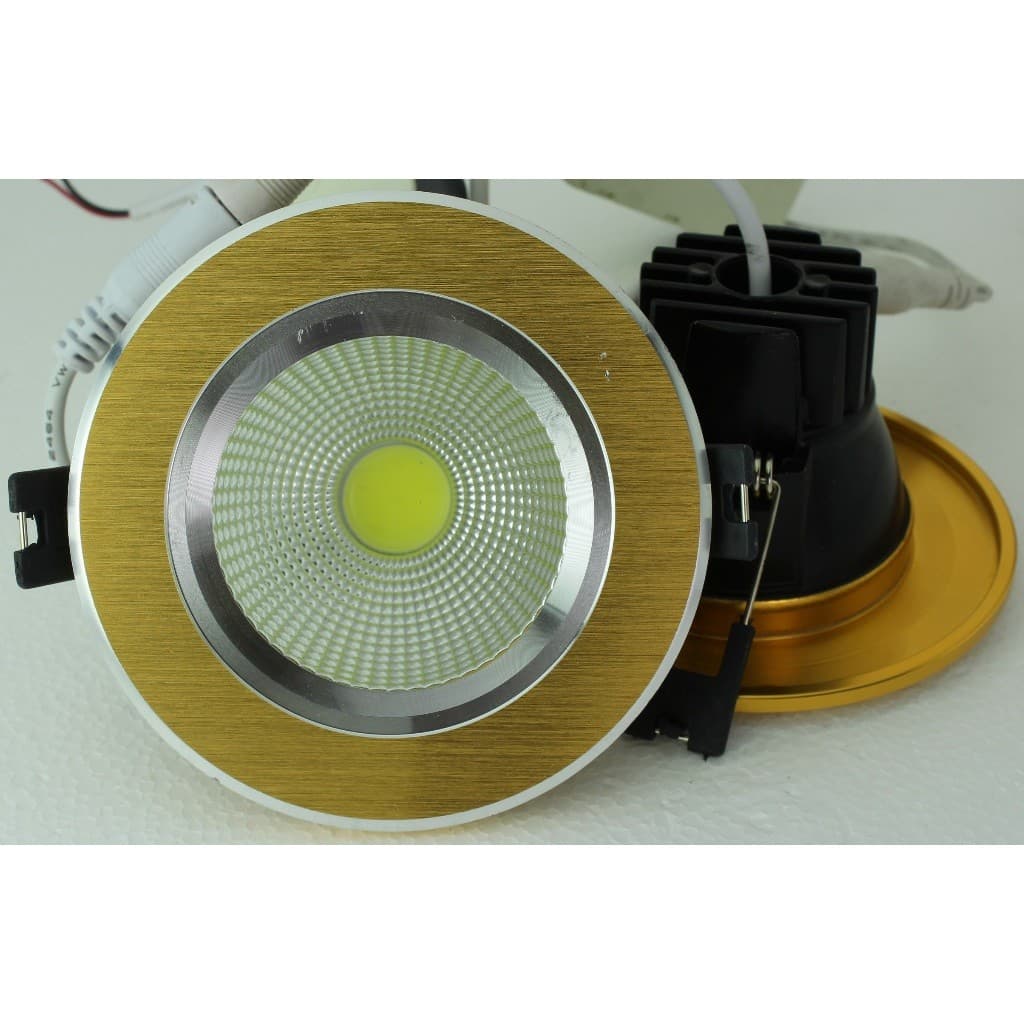 Spot  de embutir de LED  9w/10w (luz branca fria) 14.7cm  em acabamento gold  Bivolt