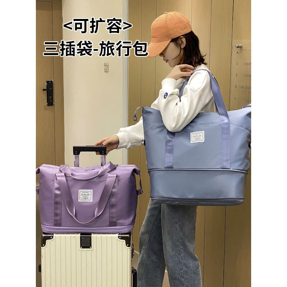 2026 novo estilo portátil de grande capacidade bolsa de viagem feminina carrinho de viagem de negócios bolsa de bagagem