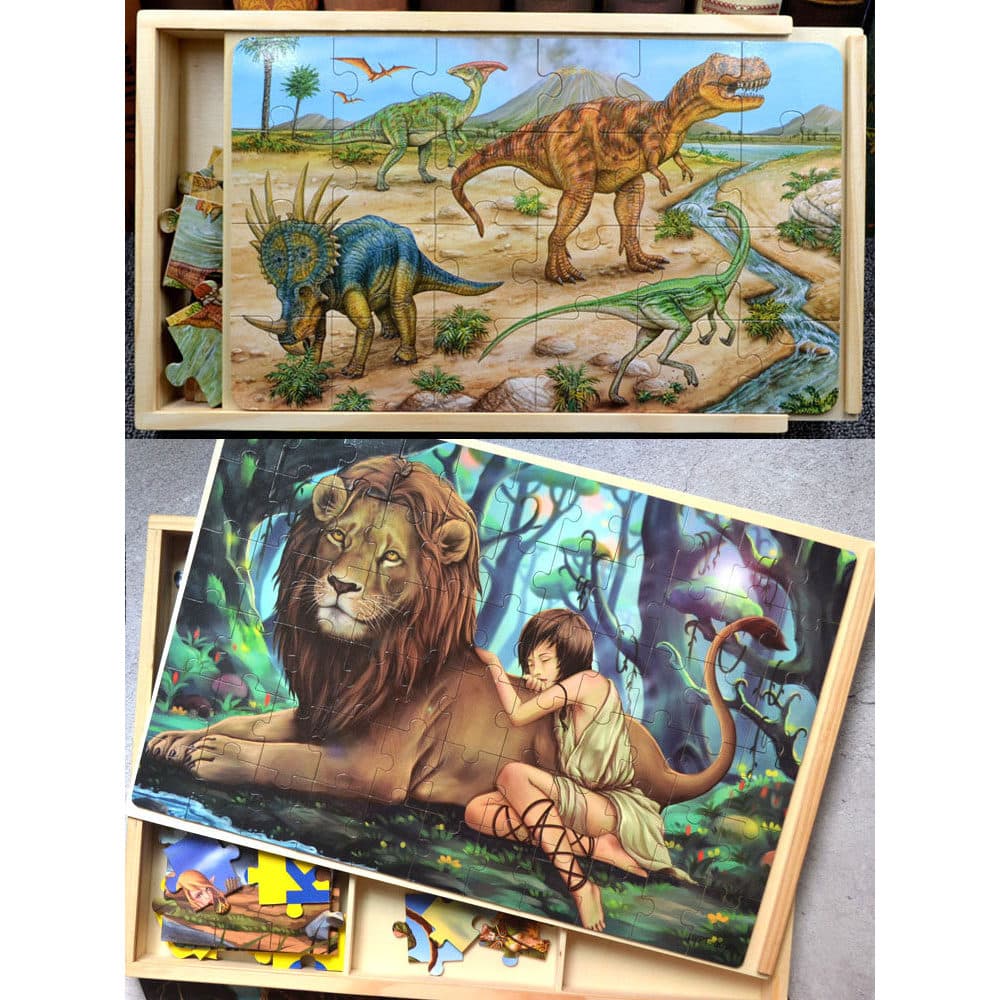 Brinquedo menino quebra-cabeça de madeira dinossauro crianças meninas montar 3 anos de idade 4-6-7-9 anos de idade quebr