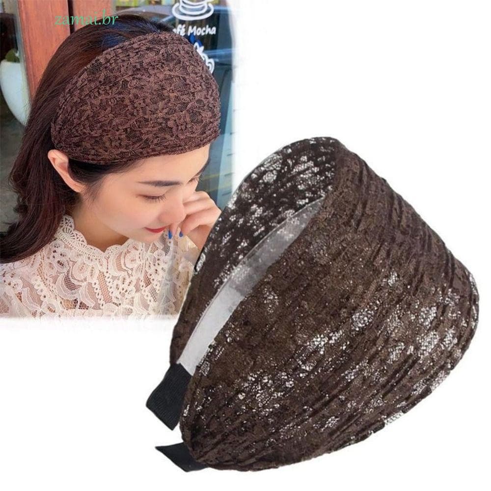 ZAMAI Faixa De Cabelo De Malha De Renda , Larga De Flor De Argola , Acessórios Tiara Para Mulheres