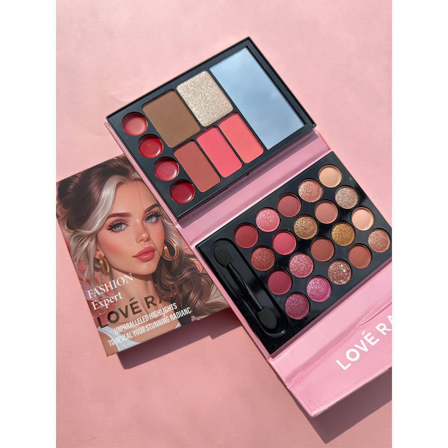 Lové Rain paleta de sombras Multifuncional para maquiagem facial versátil com sombra iluminador contorno e blush LR-3412