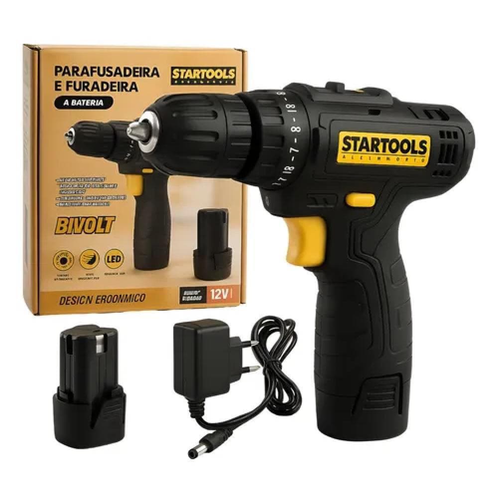 Parafusadeira Furadeira Reversivel Litio 12V 25 Velocidades Sem Fio Bateria Recarregavel Compacta Portatil 1500 Mah Bivo