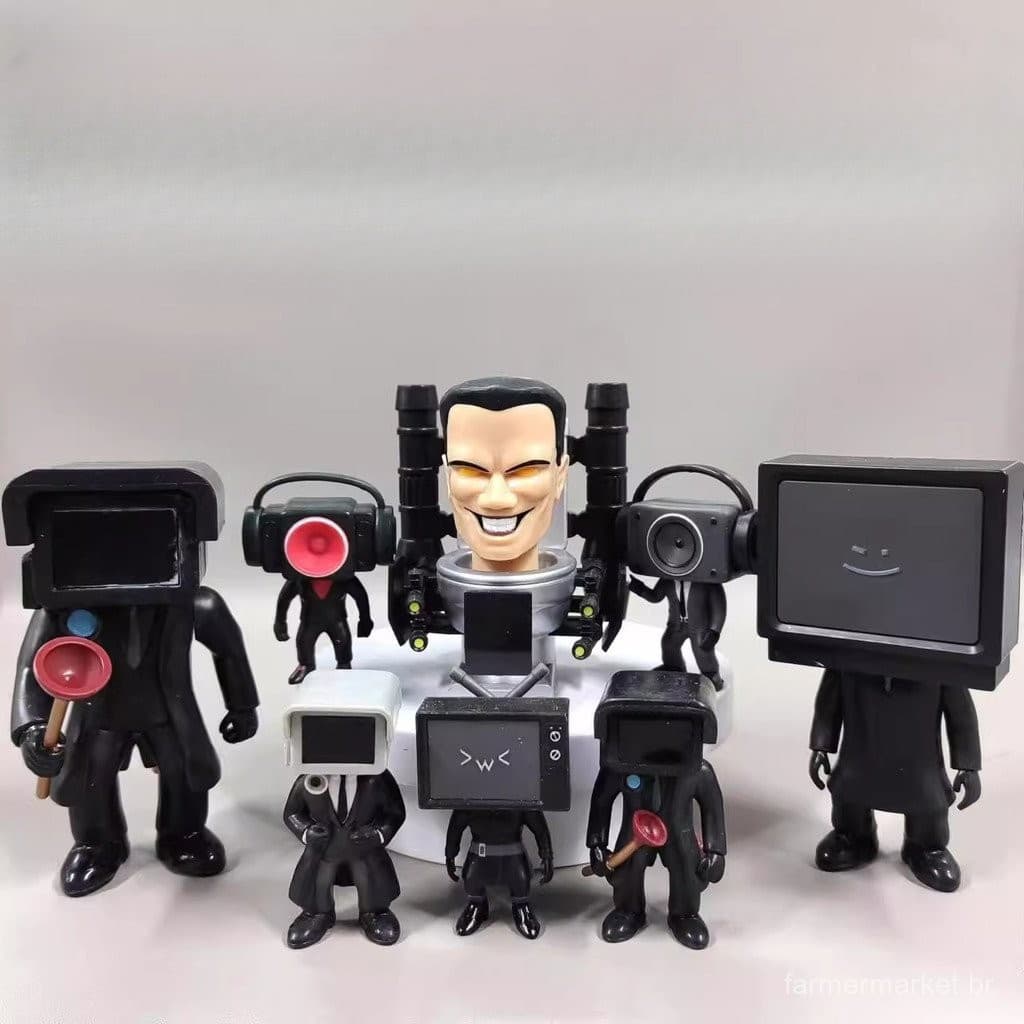 Skibidi Toilet Toilet Man Camera Man TV Man Modelo de Brinquedo Ornamento de Mesa