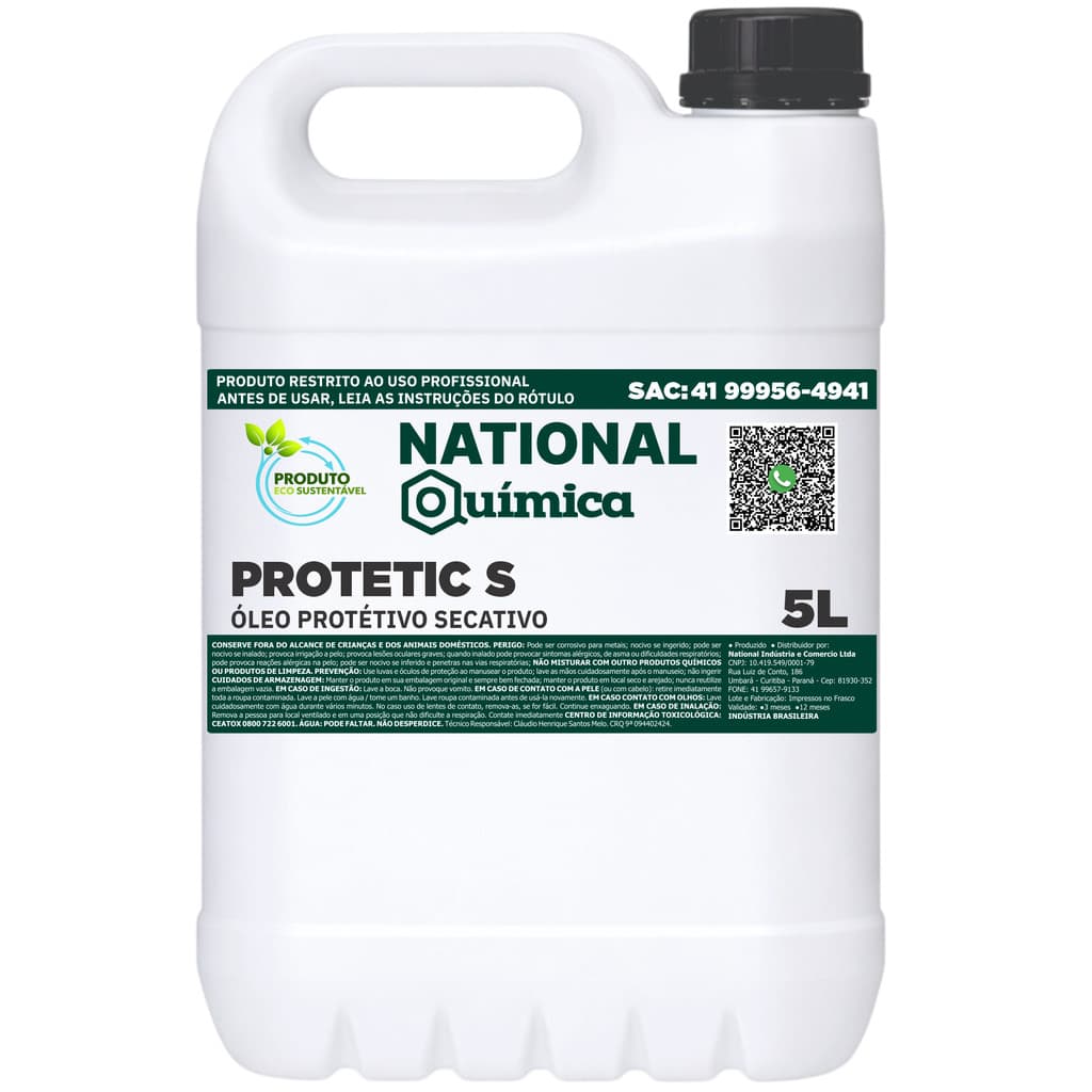 Óleo Protetivo Secativo 5 L Protetic National Química