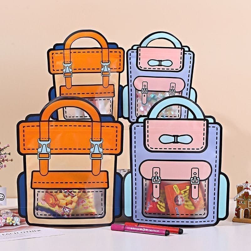 KIT10 Saco selado forma mochila cartoon portátil crianças-Baza connect