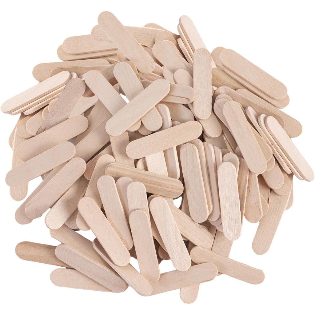 150 Peças de Palitos de Madeira para Artesanato, Mini Palitos Curtos para Materiais de Arte em Sala de Aula, Artes e Art