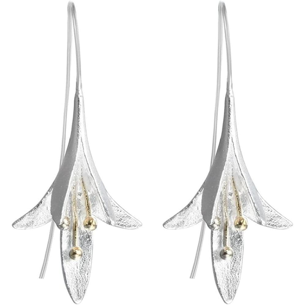 Brinco de Prata Esterlina 925 Elegante e Moderno com Flor de Margarida, Lótus e Ginko para Presentes de Aniversário para