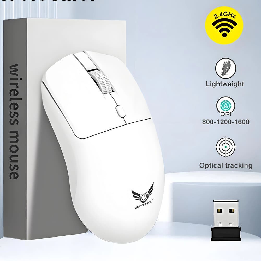 Mouse sem fio portátil fino, escritório diário, leve, fácil de usar