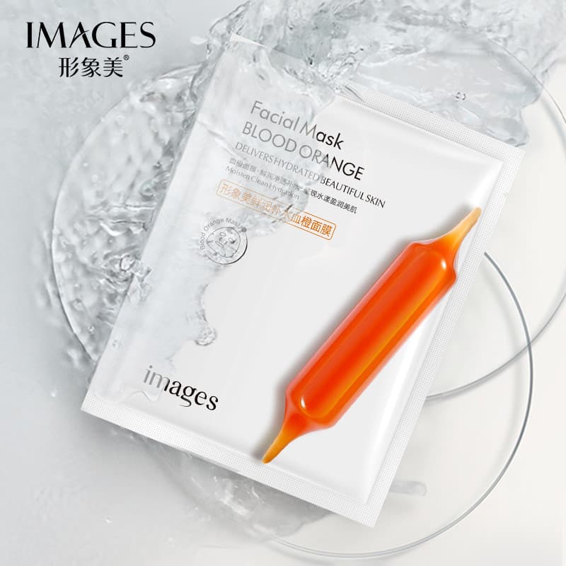10pcs Máscara Facial Laranja Sanguínea Hidratante Cuidados Com A Pele