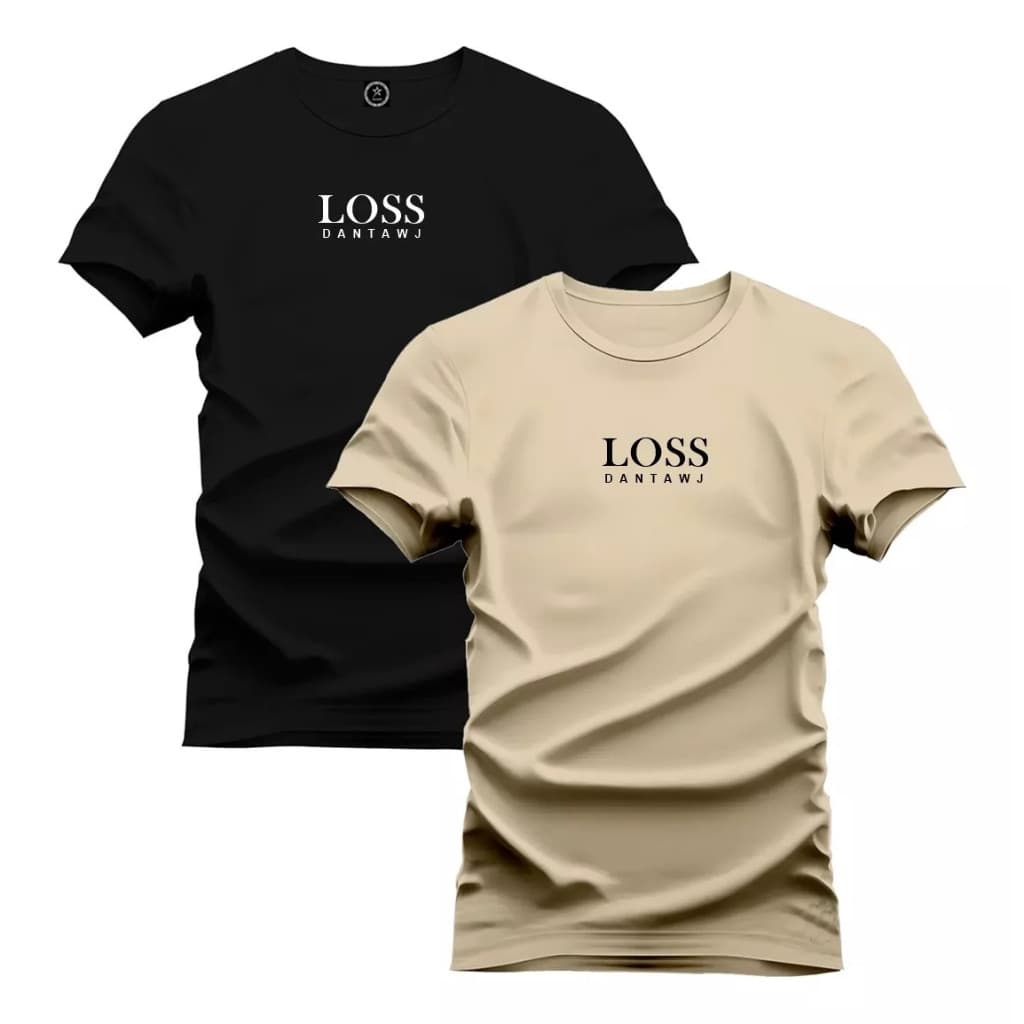 Kit 2 Camiseta Masculina Camisa Algodão Premium Loss Dantaw'j