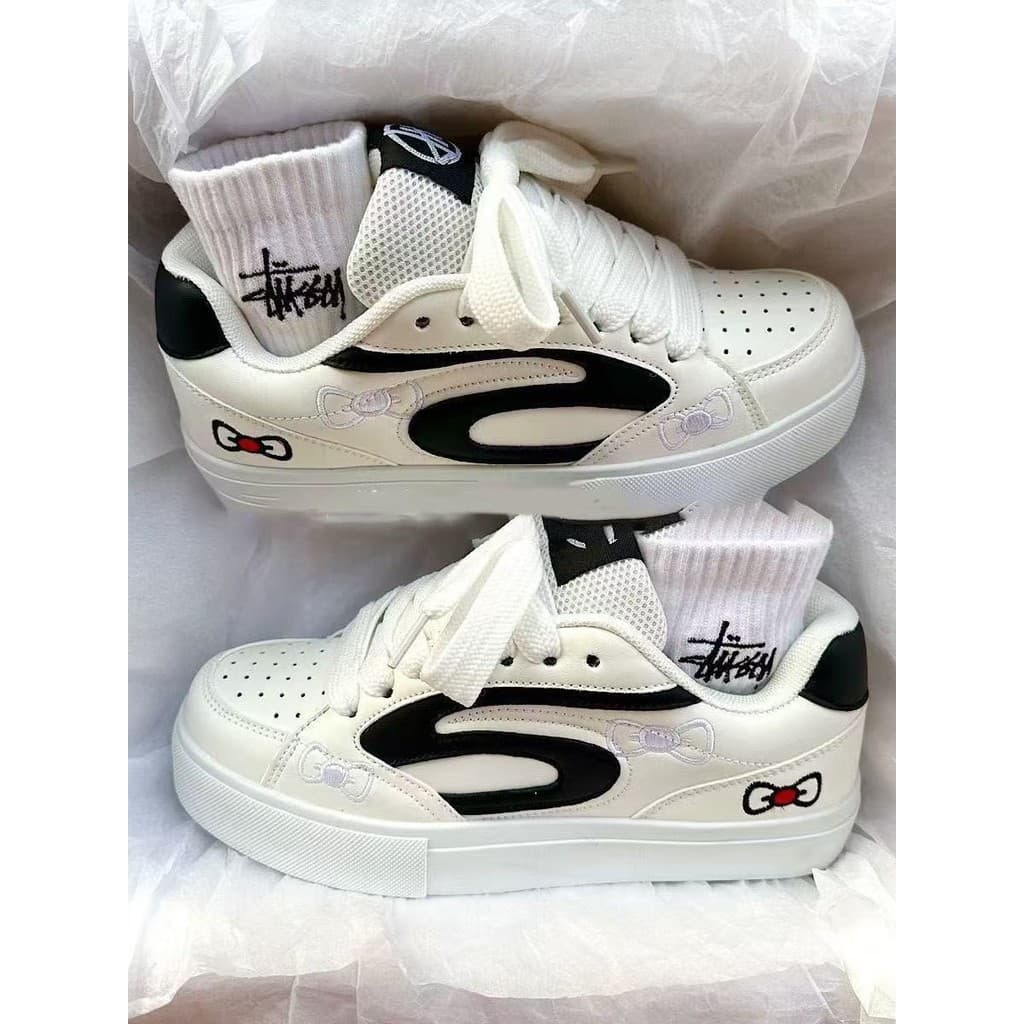 2025 outono Original sapatos de skate feminino língua grossa arco Design resistente ao desgaste respirável All-Match lev