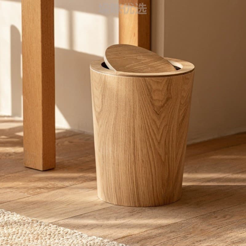 Lixeira de banheiro japonesa criativa coberta grande cesta de lixo cesta de papel classificação banheiro b & b agitação