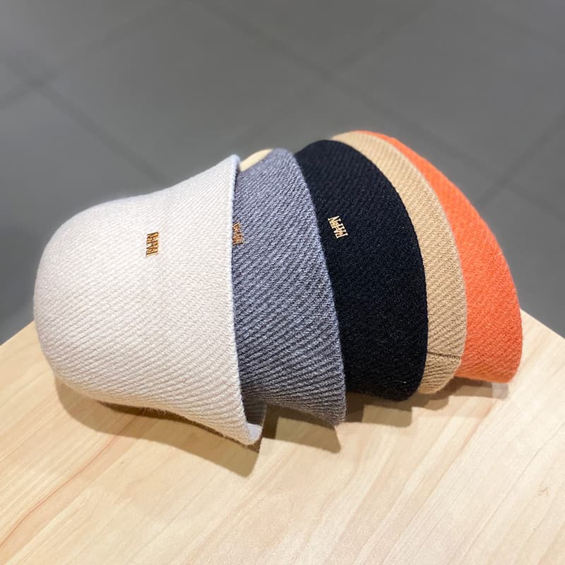 Versão coreana ins balde chapéu feminino primavera outono Cashmere olhar nicho bacia chapéu estilo japonês All-Match nov