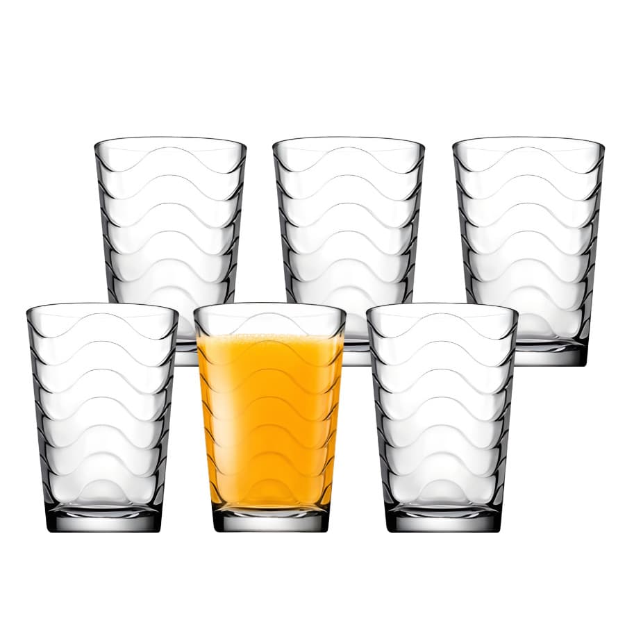 Jogo 6 Unidades de Copos Vidro Grosso 200ml Água Suco Drink