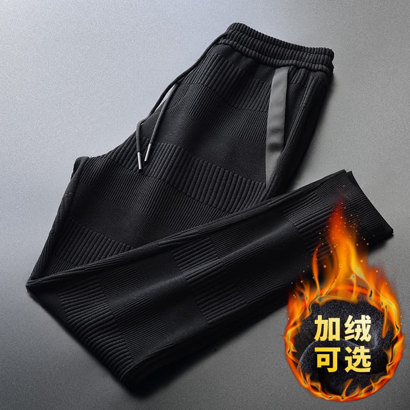 K calças listradas de malha masculina primavera outono 2023 novo estilo Harem calças magro Sweatpants tornozelo comprime