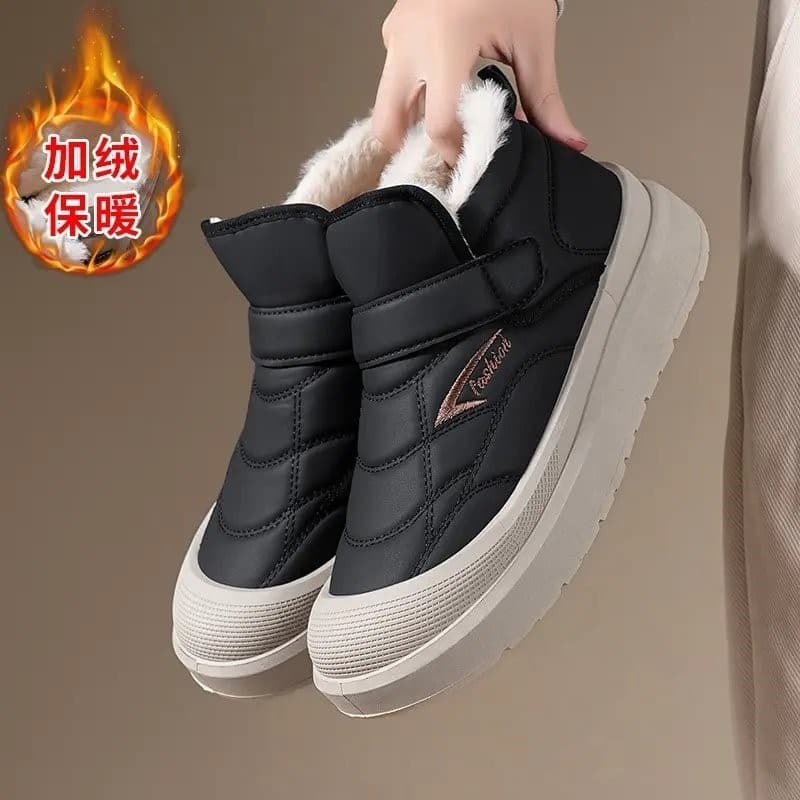 W forro de inverno engrossado sapatos de algodão masculinos botas de neve quentes de sola grossa antiderrapante impermeá
