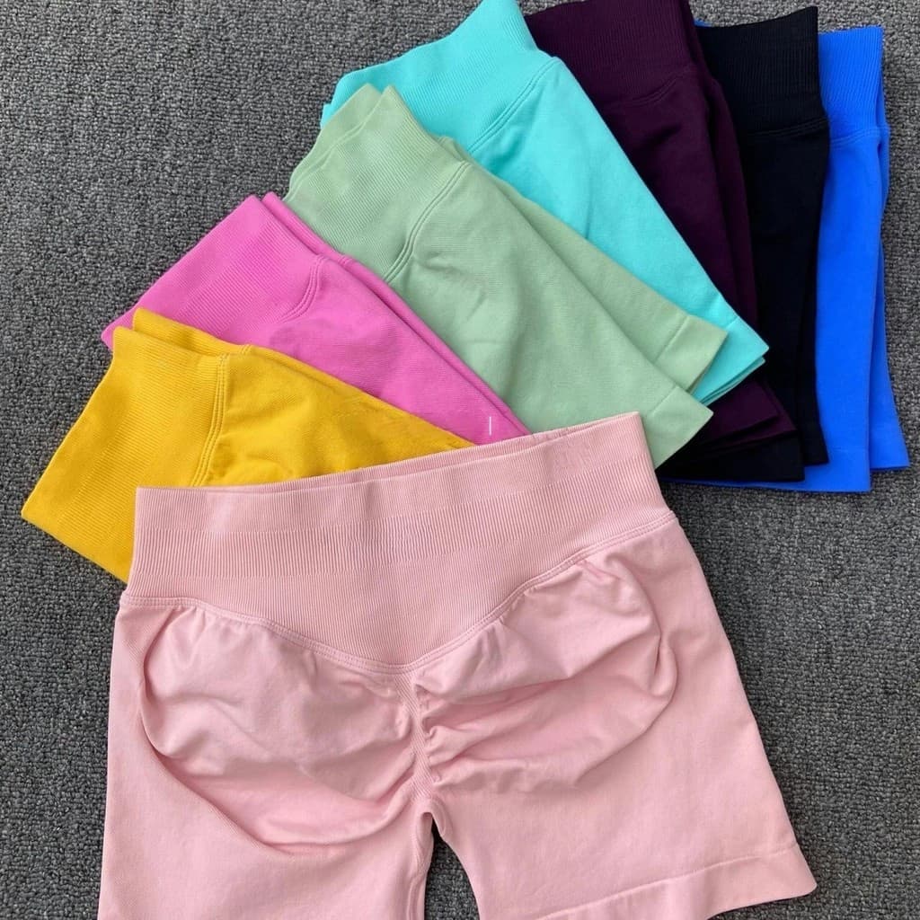 Shorts de cintura sem costura/Lifting de quadril Skinny cintura baixa abdômen-estreito shorts de ioga de três pontos