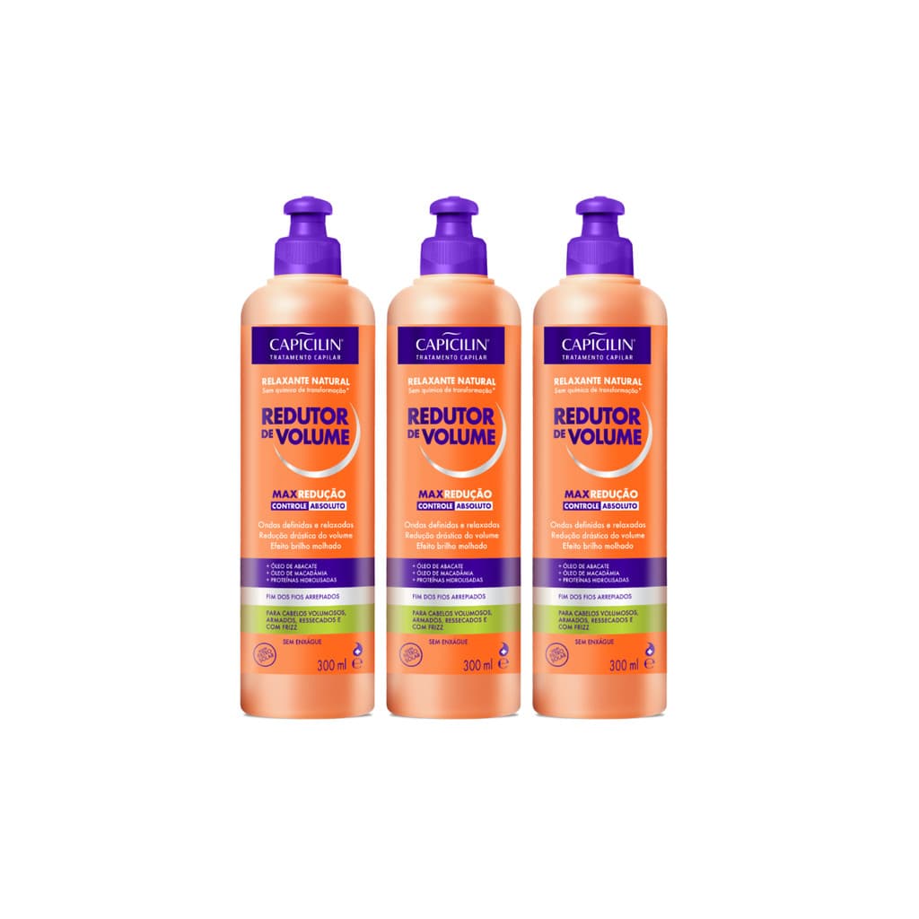 Kit 3 Relaxante Natural Redutor De Volume 300ml Capicilin