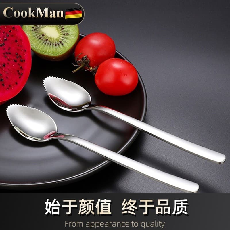 304 espátula de aço inoxidável colher de purê de maçã suplemento alimentar do bebê crianças utensílios de mesa do bebê p