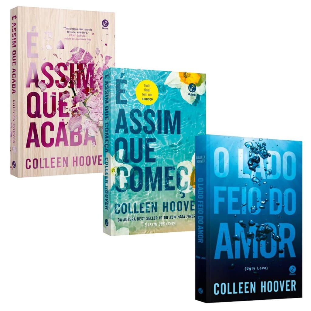 É Assim Que Acaba + É Assim Que Começa + O Lado Feio do Amor - Colleen Hoover - Kit 3 Livros