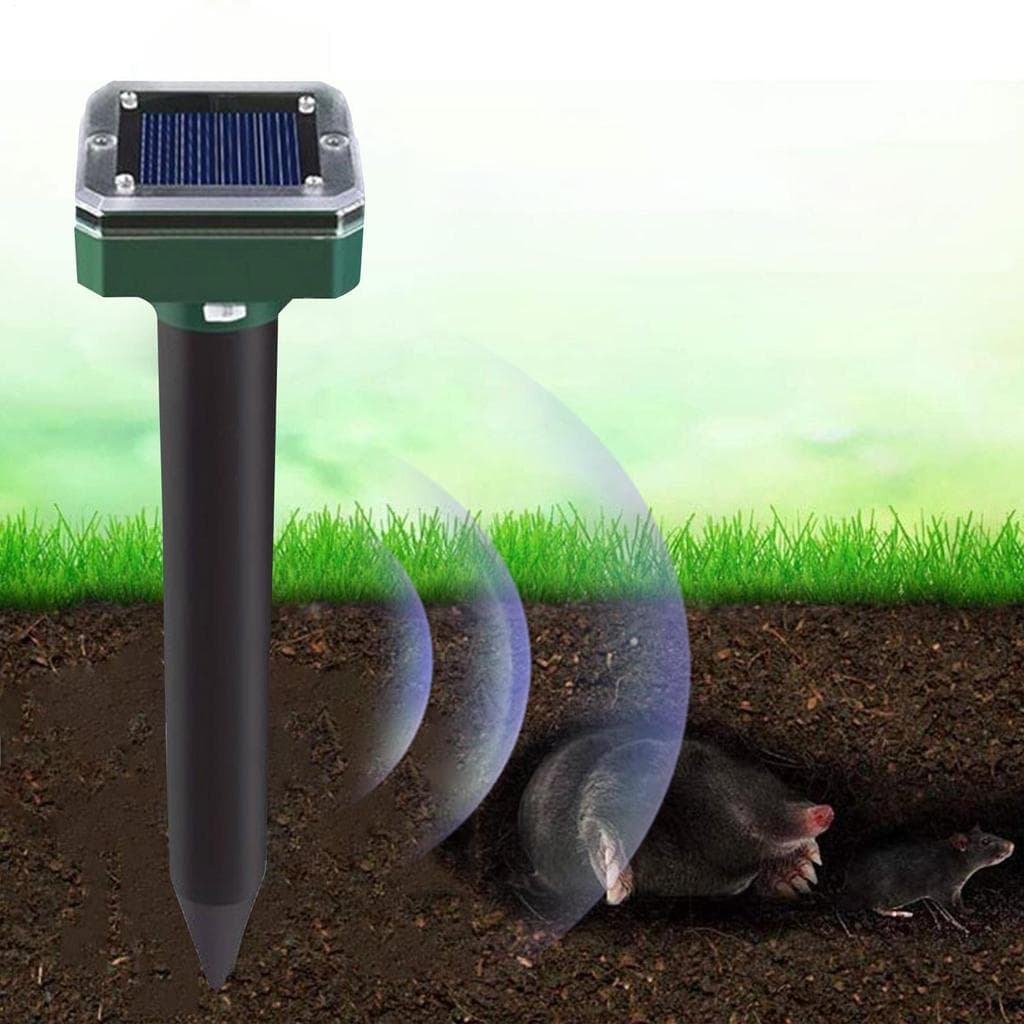 Estaca Repelente Ultrassônica Solar Para Gatos , Unidade Eletrônica , Aviso Dispositivo De Controle De Animais pomermy