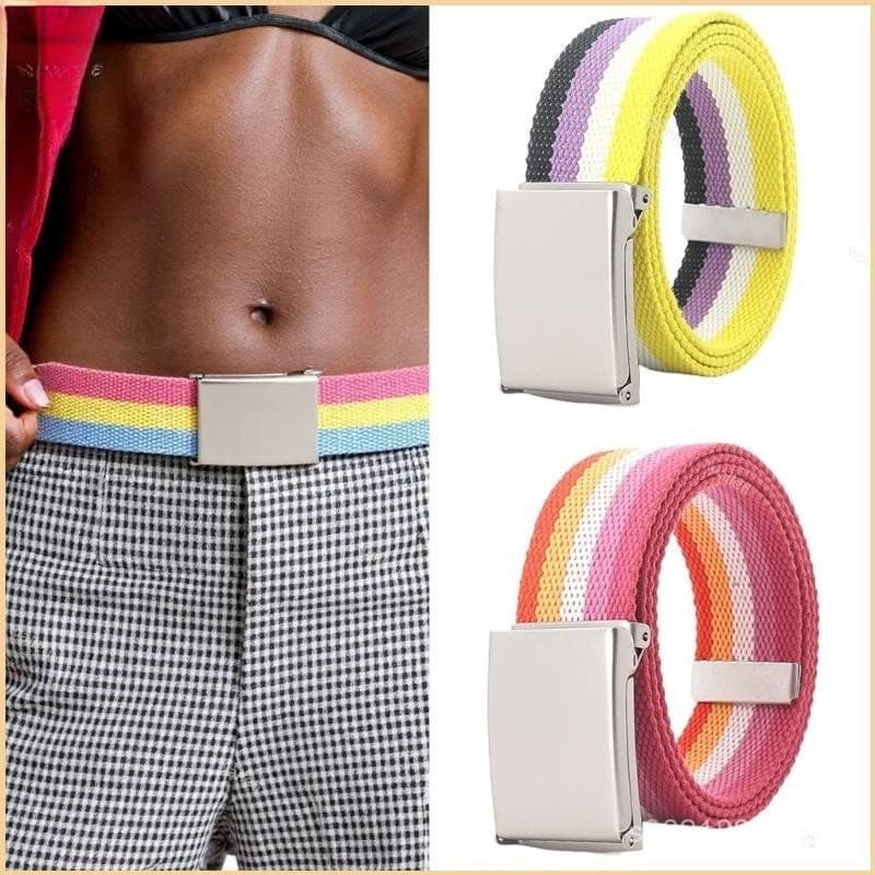 Cinto Colorido Tecido Fivela Nylon Liberação Rápida Para Atividades Ar E Trabalho