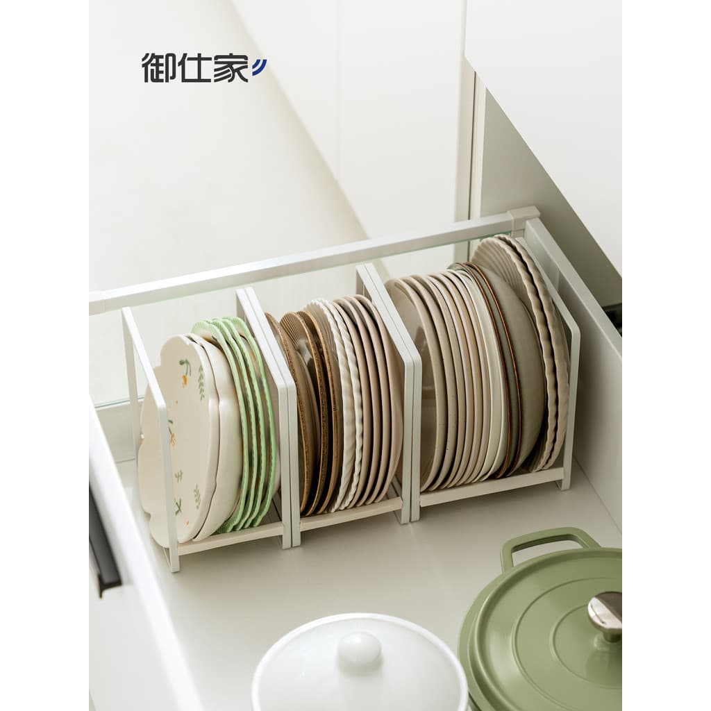 Yushijia gaveta de cozinha prato rack doméstico multifuncional placa divisória armazenamento armário cozinha prato inter