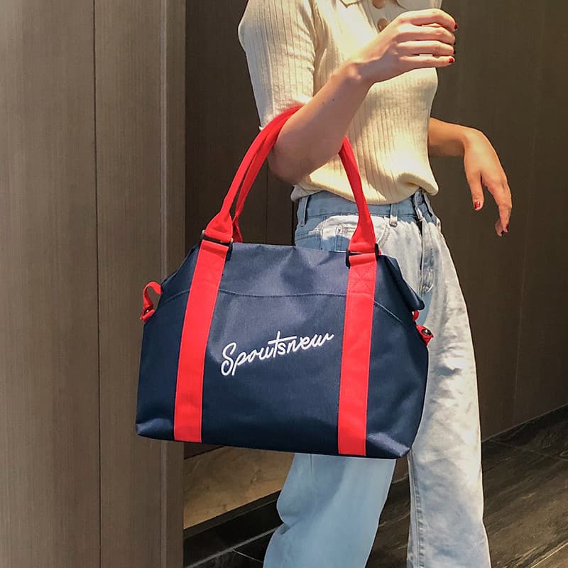 Bolsa de viagem feminina portátil leve à prova d'água de curta distância grande capacidade bolsa de viagem masculina bol