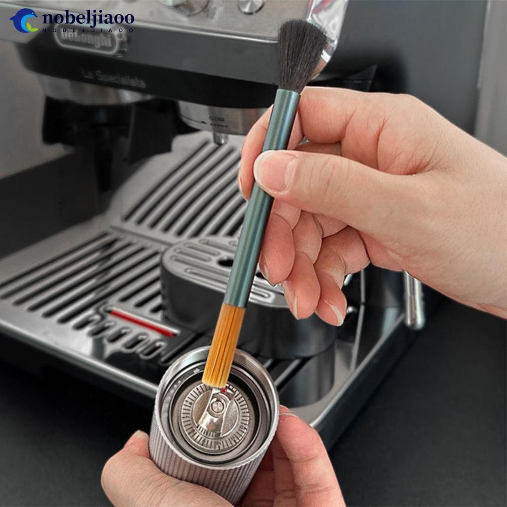 NOBELJIAOO Moedor De Café Pincel De Limpeza Pó Espresso Acessórios Para Barista Doméstico Máquina Com Cabo De Madeira