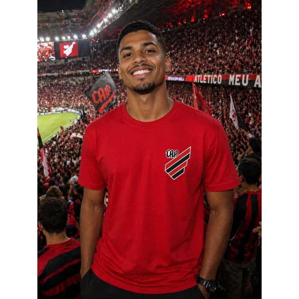 Camiseta torcedor Atlético paranaense básica 100% algodão oferta