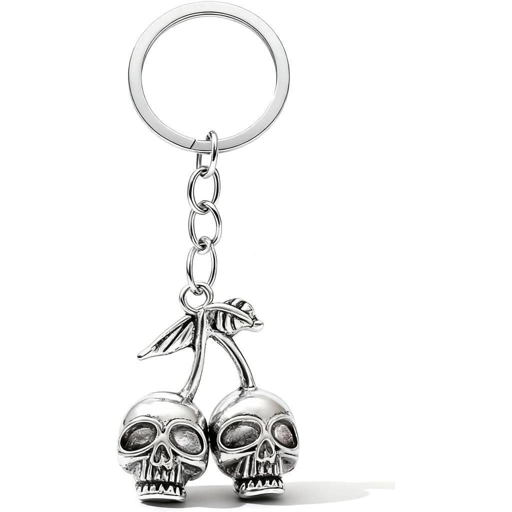 Bonito Legal Halloween Chaveiro Goth Cereja Crânio Para Chaves Do Carro Bolsa Encantos Arco Acessórios Mulher Presente P