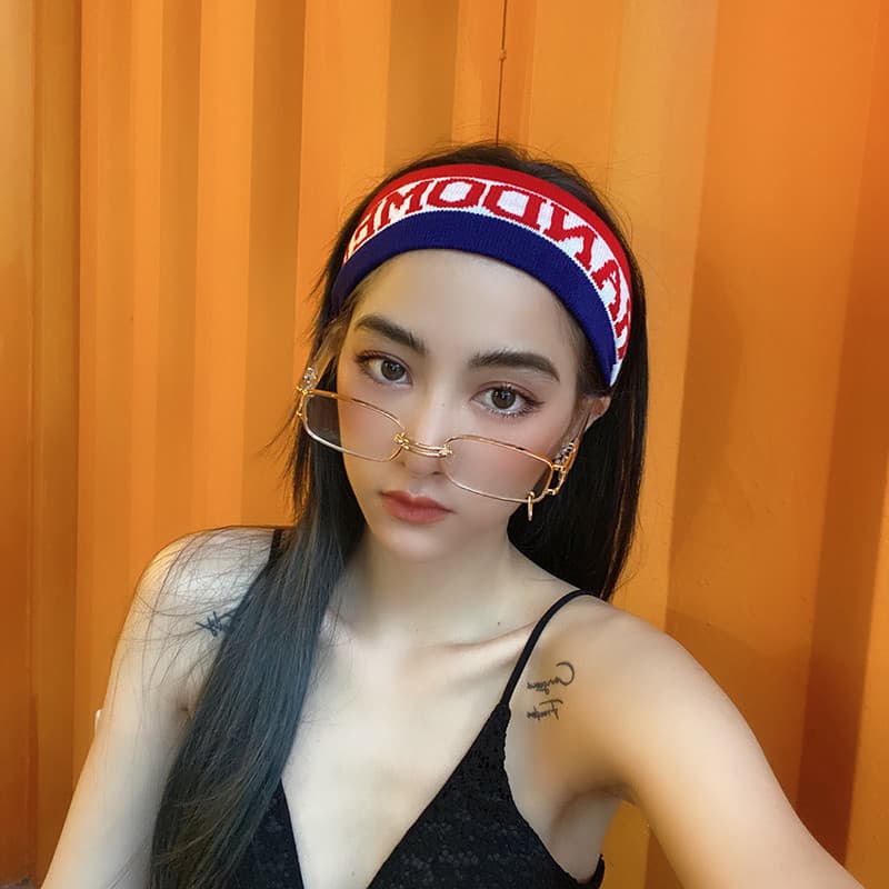 Influenciador Zhang Xinyao Yang Ying Li yuyun mesmo estilo esportes bandana feminino coreano simples All-Match Headwear