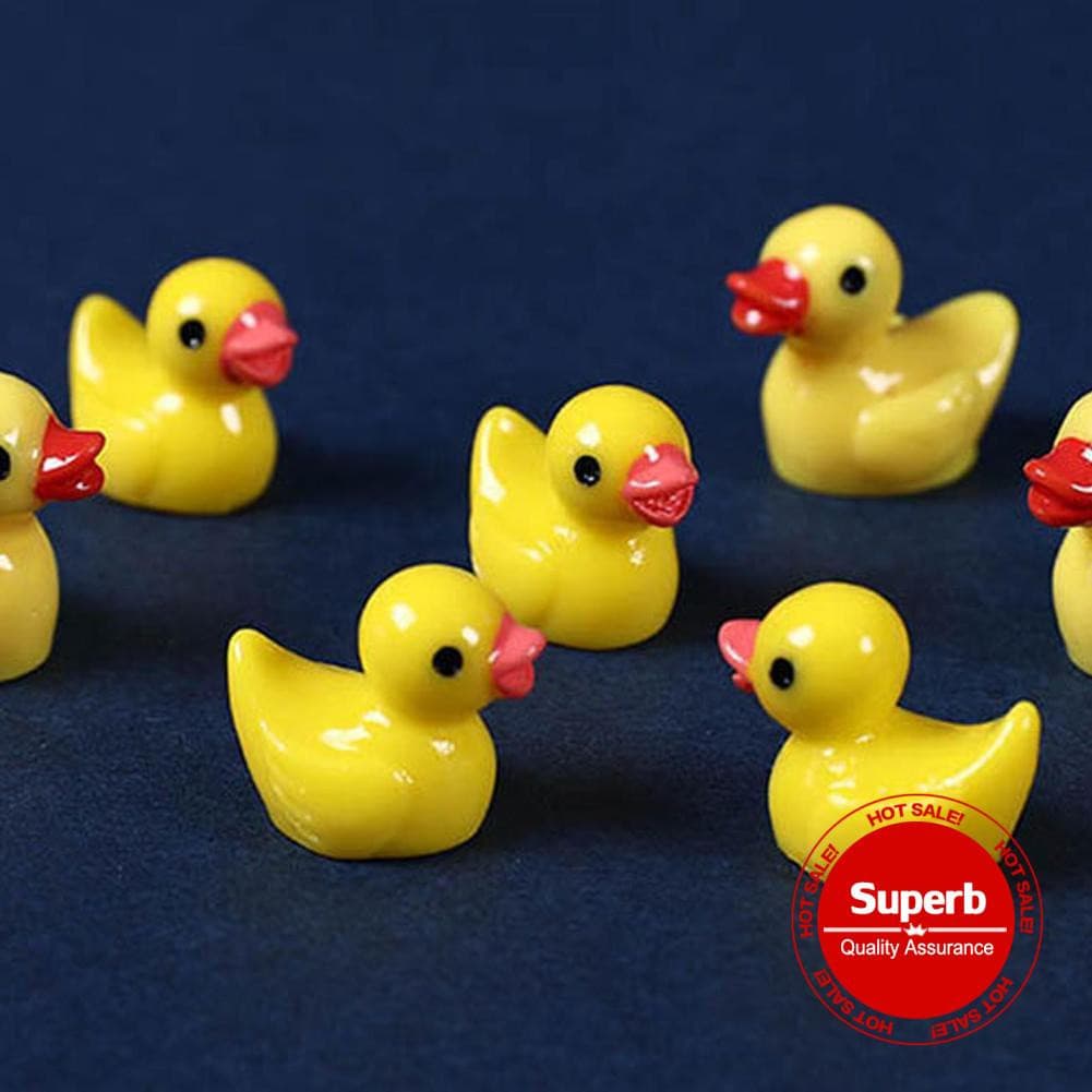200 Patinhos Miniatura Amarelos de Resina, Usados para Acessórios de Projetos Escolares, Modelo em Miniatura T2F6