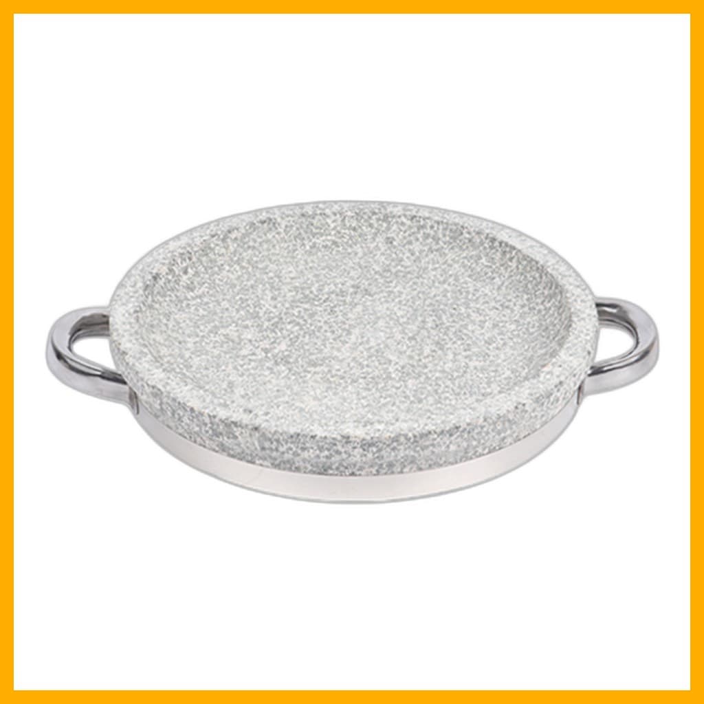 Placa De Grelha De Pedra Para Carne 20cm 1 Unidade 20cm Superfície