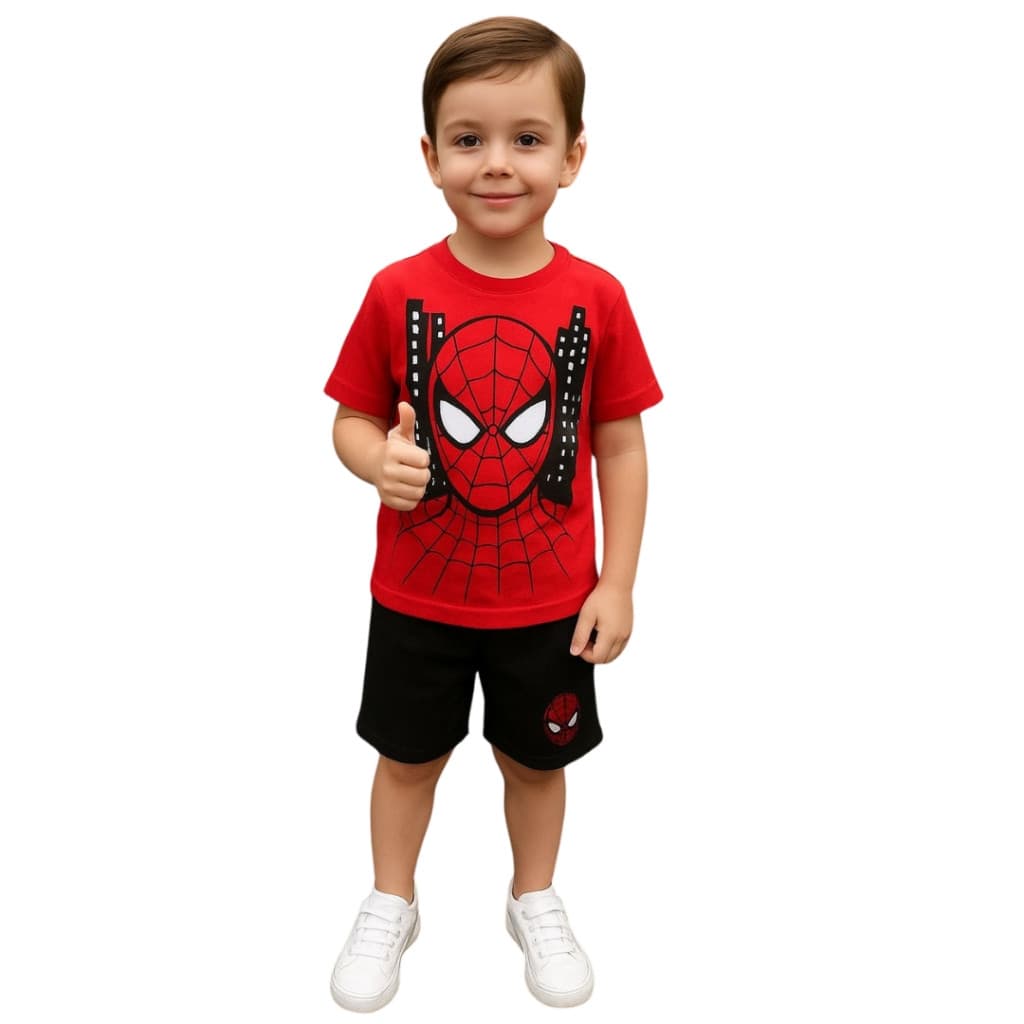 camiseta Infantil Homem Aranha Verão NahModinhas