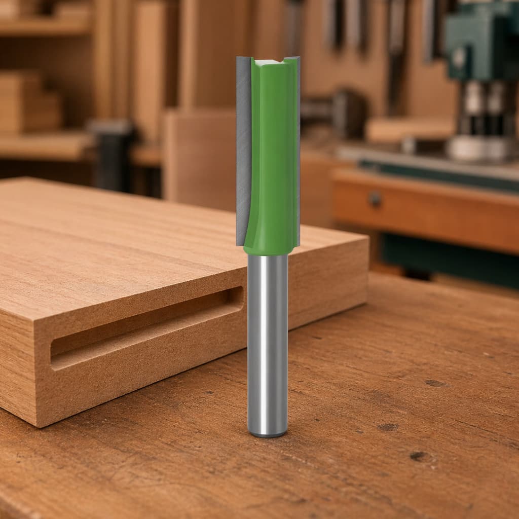 Fresa Reta Para Acabamento Em Madeira 6mm P/ Tupia Mdf Haste